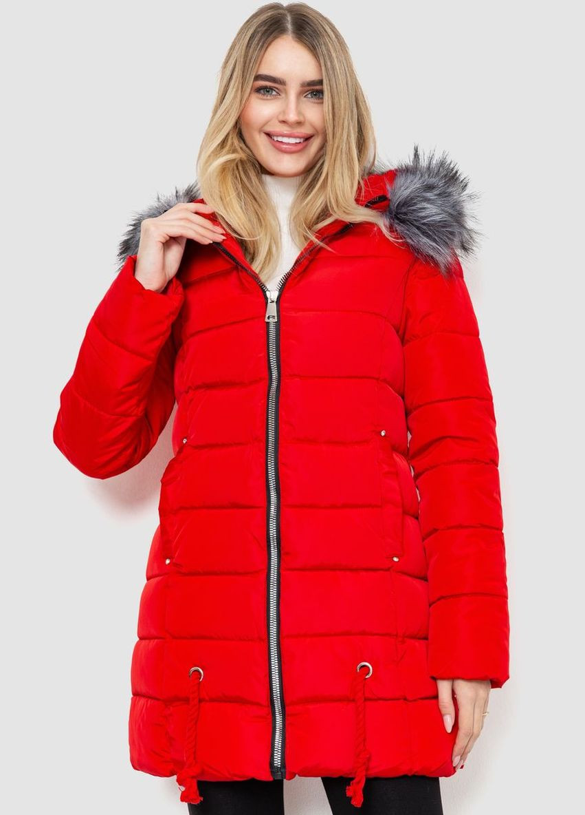 Красная демисезонная куртка женская, цвет красный, Ager