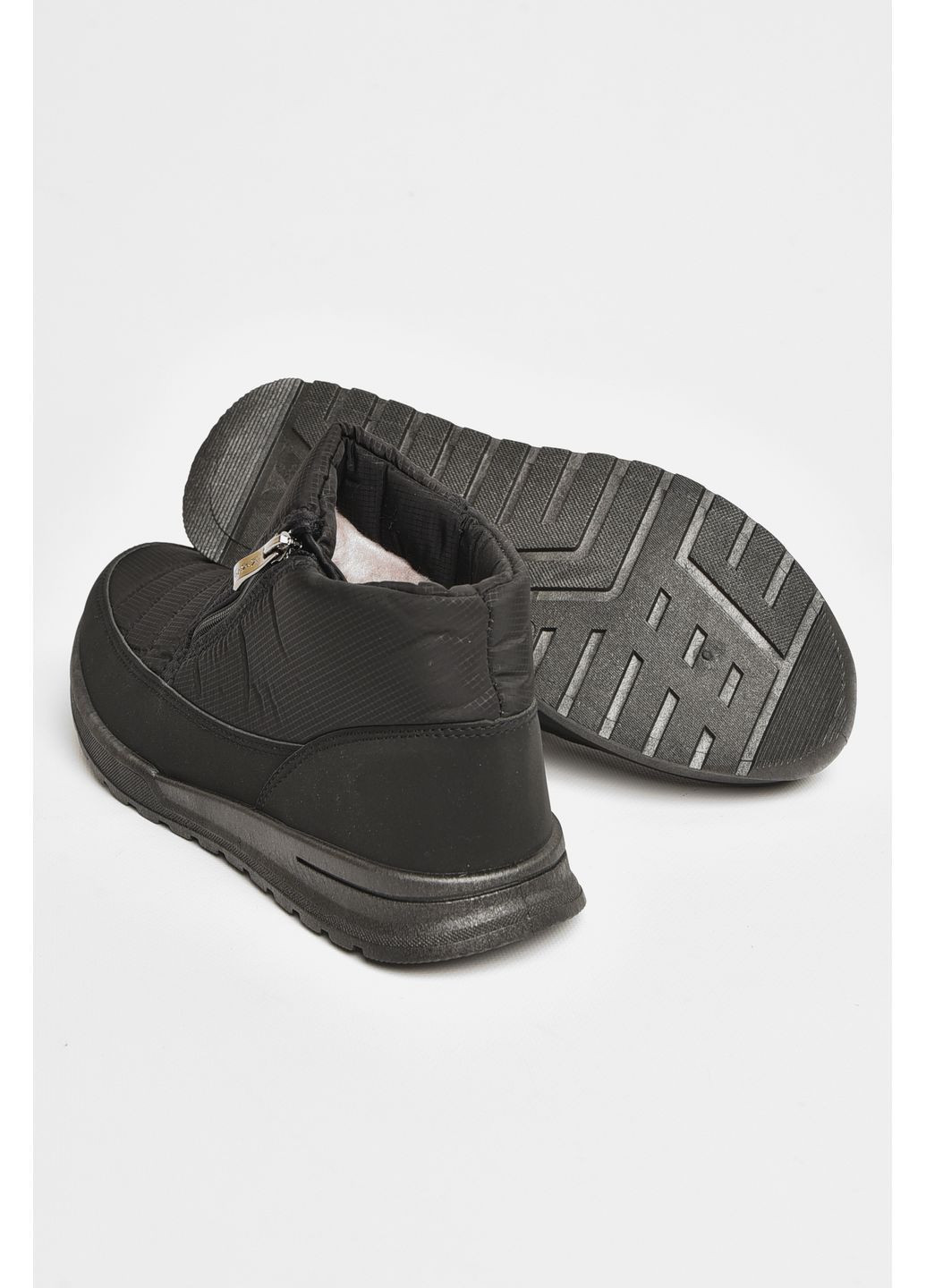 Черные зимние ботинки мужские зимние на овчине черного цвета Let's Shop