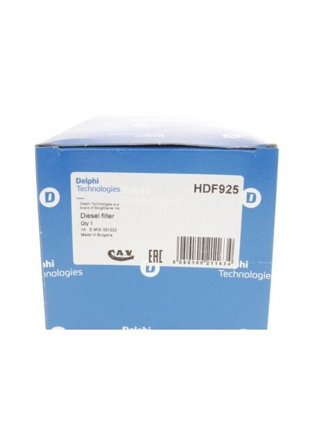 Фільтр паливний SSANGYONG ACTYON 2.0L, KYRON, REXTON, RODIUS, STAVIC 2.7L HDF925-ua Delphi (366176445)