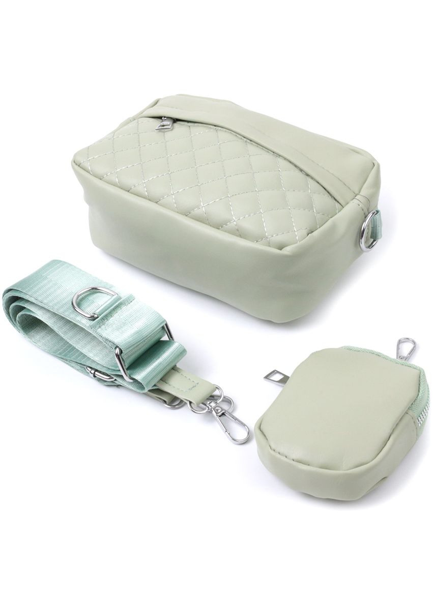 Стильная женская сумка кросс-боди с монетницей из экокожи 22797 Vintage (304533828)