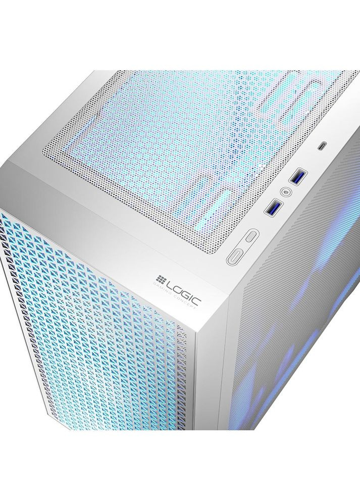 Корпус DART PRO ARGB MIDI WHITE MESH fans 4x120mm без БР ATX (AT-DART-PRO-ARGB-20) Logic Concept (326800586)