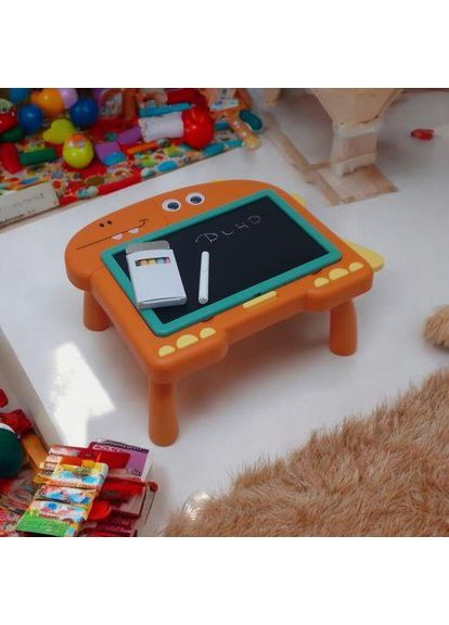 Дошка-столик "Динозавр" 2 в 1, з аксесуарами (помаранчевий) Jia Bang (371994031)