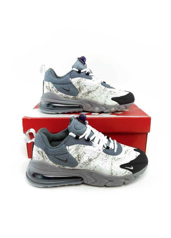Сірі кроссовки air max 270 react travis scott cactus black grey Nike