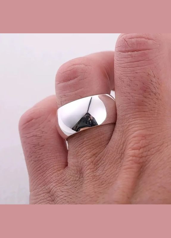 Срібляста обручка з титанової сталі 6 мм розмір 18 Liresmina Jewelry (338800138)