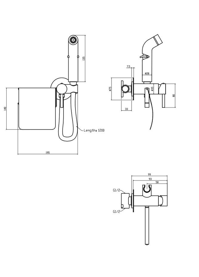 Смеситель для гигиенического душа FTR-333-B с воронкой и держателем для бумаги ZX5840 – удобство и функциональность в наборе. Zerix (370285884)