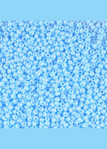 Бісер чеський Preciosa 64000, керамічний райдужний, блакитний (10 г) No Brand (340482722)