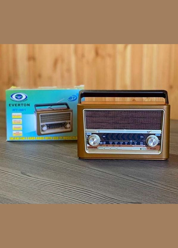 Портативный радиоприемник RT-321 с фонарем Bluetooth FM USB SD (1756375708) Everton (326033153)