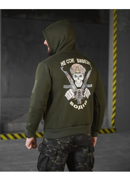 Тактичне чоловіче худі на флісі Водій олива No Brand (362045729)