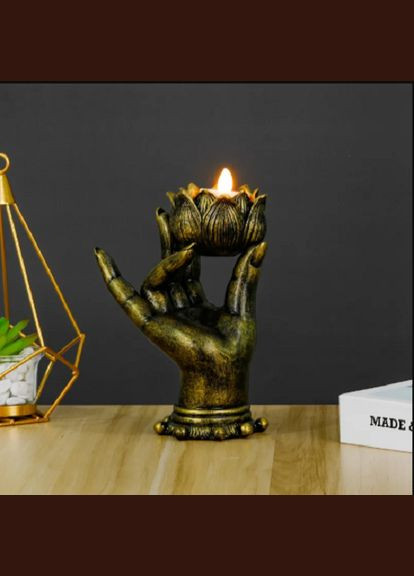 Рука свічник Будди тримач для чайної свічки декор для медитації No Brand (292260723)