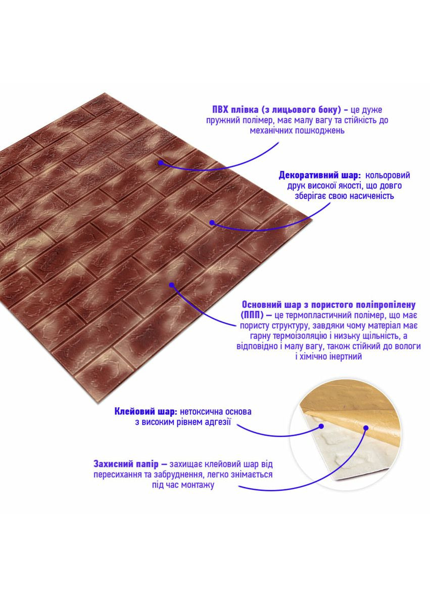 Декоративная 3D панель самоклейка 700x770x5мм Мрамор с золотом (кирпич) (361) SW-00000637 Sticker Wall (370441249)