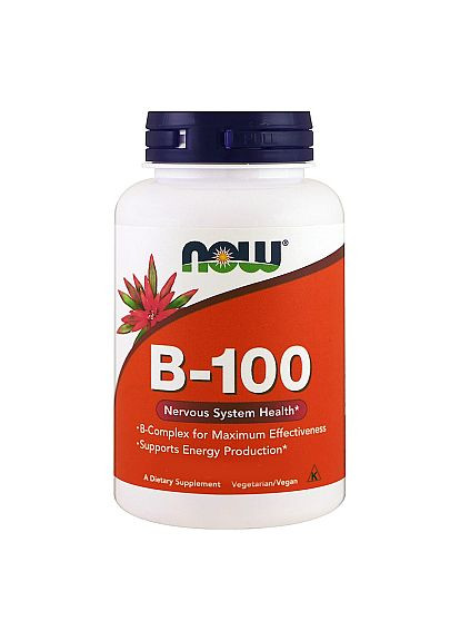 Витамин В-100 Vitamin B-100 Veg Capsules 100шт (772434-136976) Now Foods (368632268)