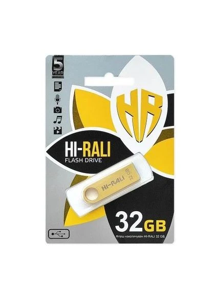 Флеш накопичувач USB 32Gb Shuttle, Gold, USB 2.0 (HI-32GBSHGD) HI-32GBSHGD Hi-Rali (395337209)