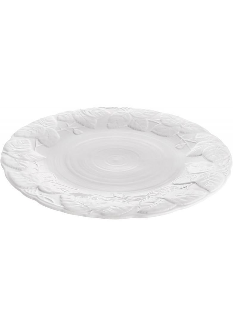 Набір 2 обідні тарілки "White City Листя" Ø31см, біла порцеляна Bona (330020237)