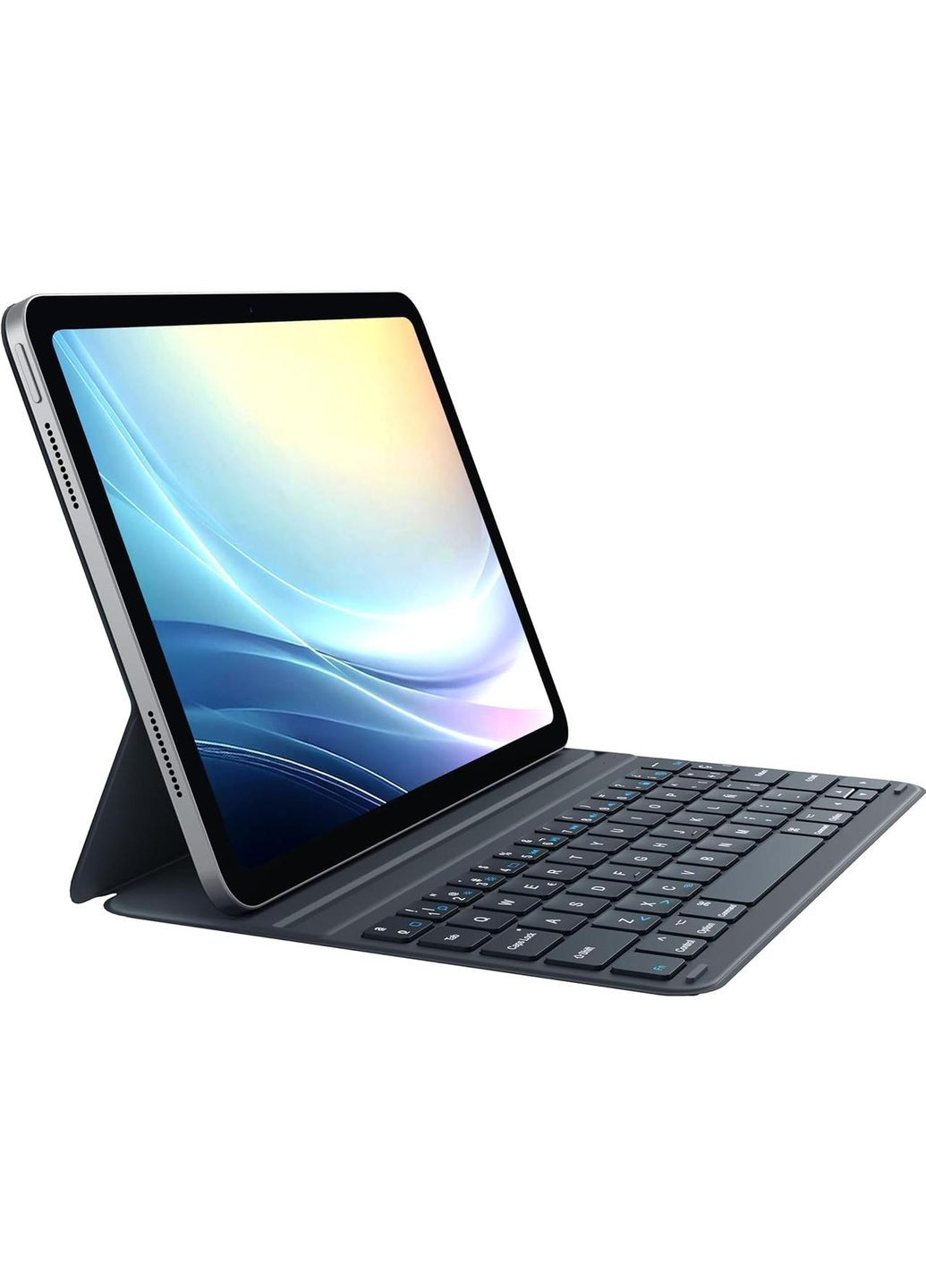 Клавіатура-чохол для iPad Air 2024 11”, Air 5/Air 4 10.9”, iPad Pro 11 4, 3, 2, 1 покоління, магнітна, ультратонка, сіра QWERTY No Brand (366422023)