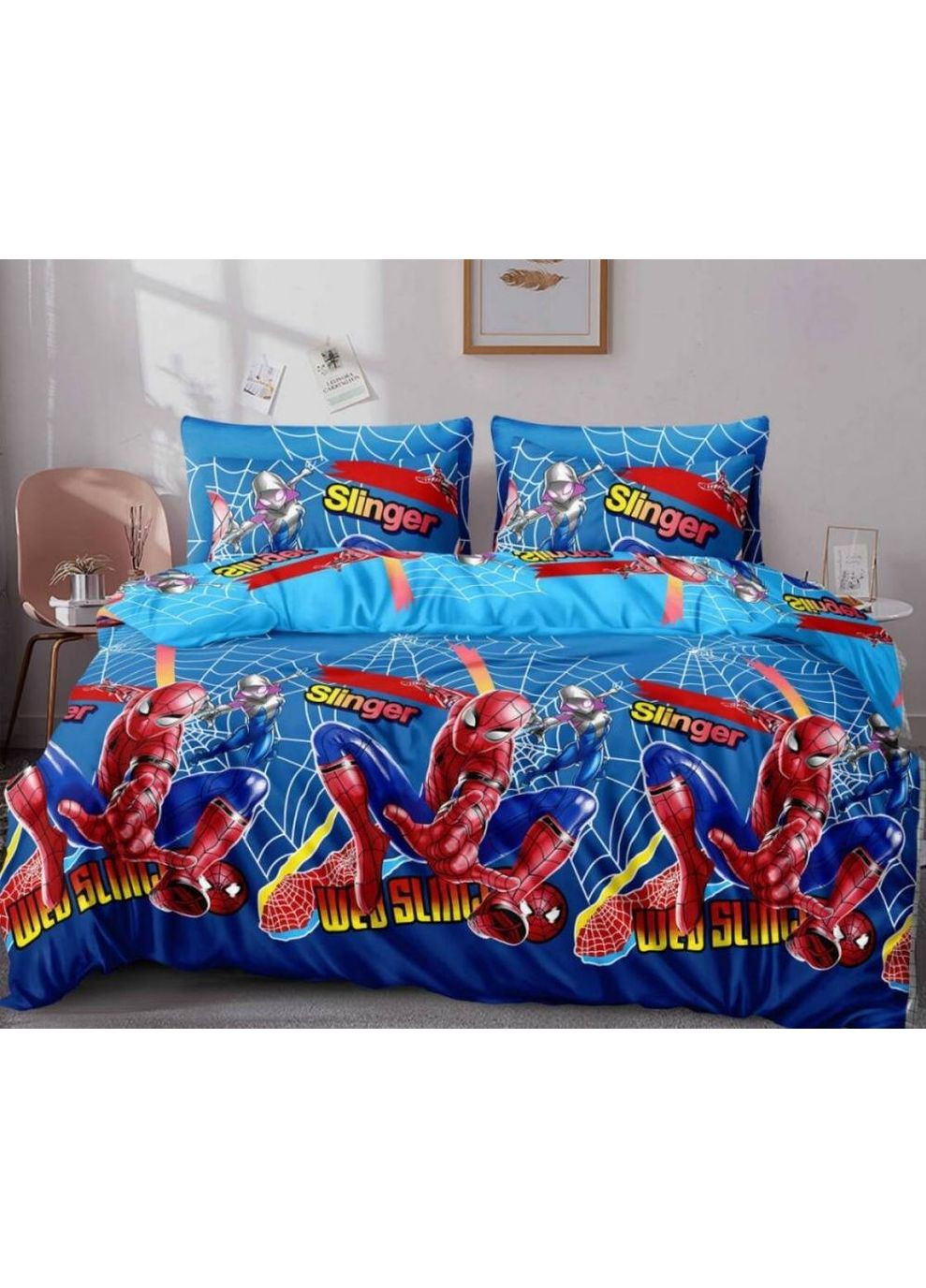 Постельное белье Человек паук, бязь Семейный размер 50/70 No Brand (364219463)