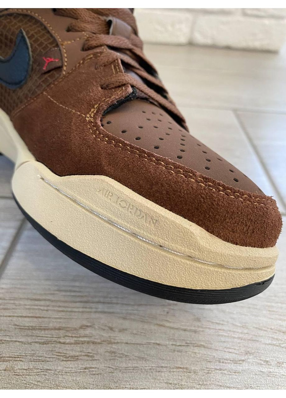 Коричневые демисезонные кроссовки мужские nike air jordan stadium 90 brown найк аир джордан No Brand