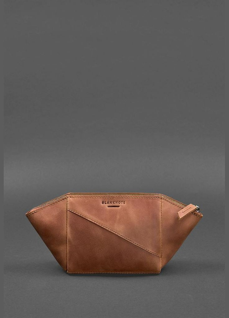 Жіноча шкіряна косметичка 2.0 світло-коричнева Crazy Horse (A-027195) BlankNote (329743002)