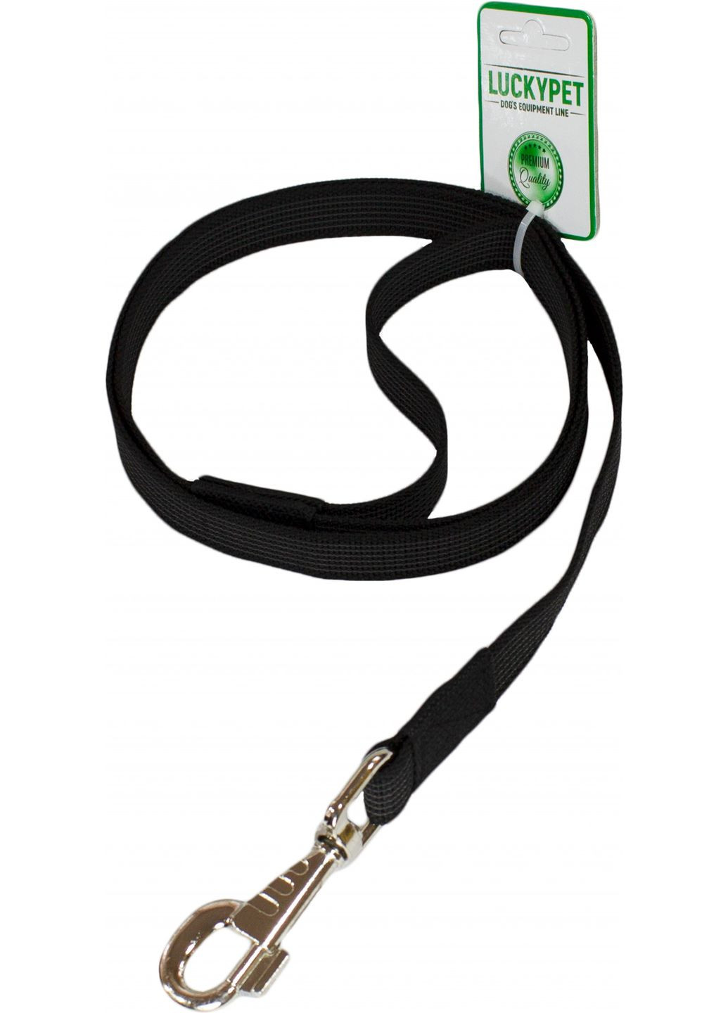 Поводок капроновый прорезиненный черный (4820224214900) Lucky Pet (322125383)
