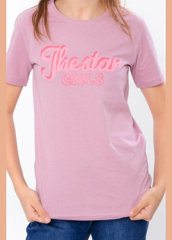 Рожево-лілова літня футболка для дівчинки (підліткова) Носи своє