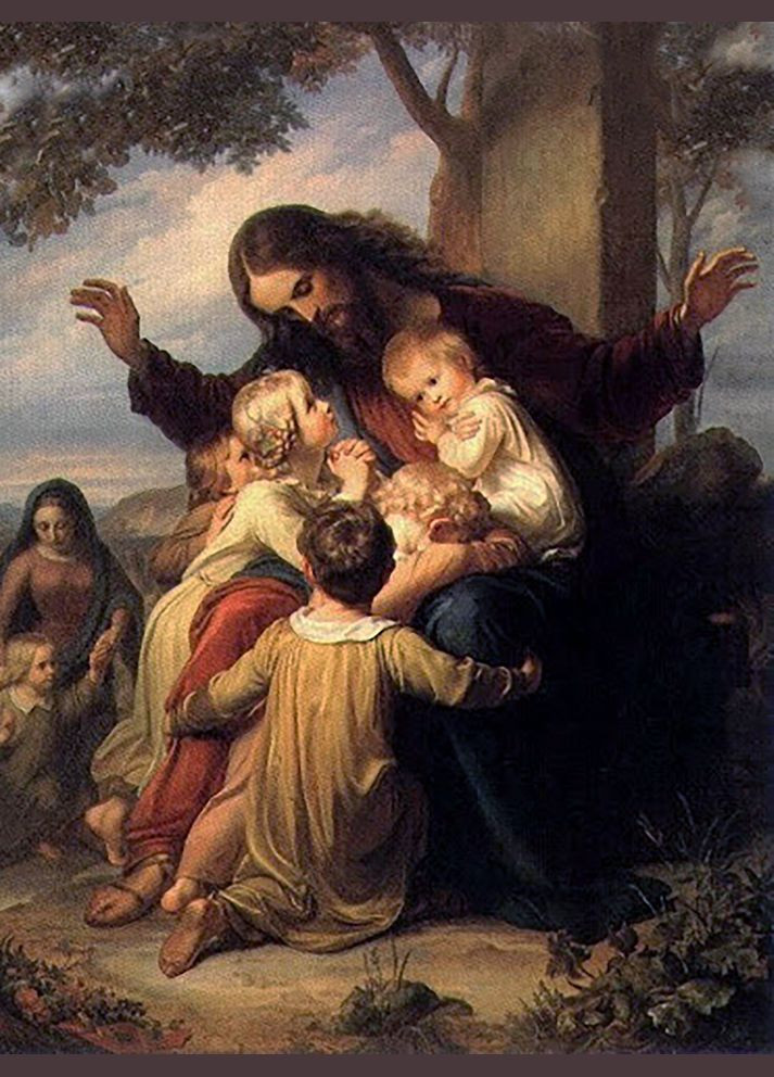 Набір алмазної вишивки "Ісус благословляє дітей" Чарівний діамант (302752326)