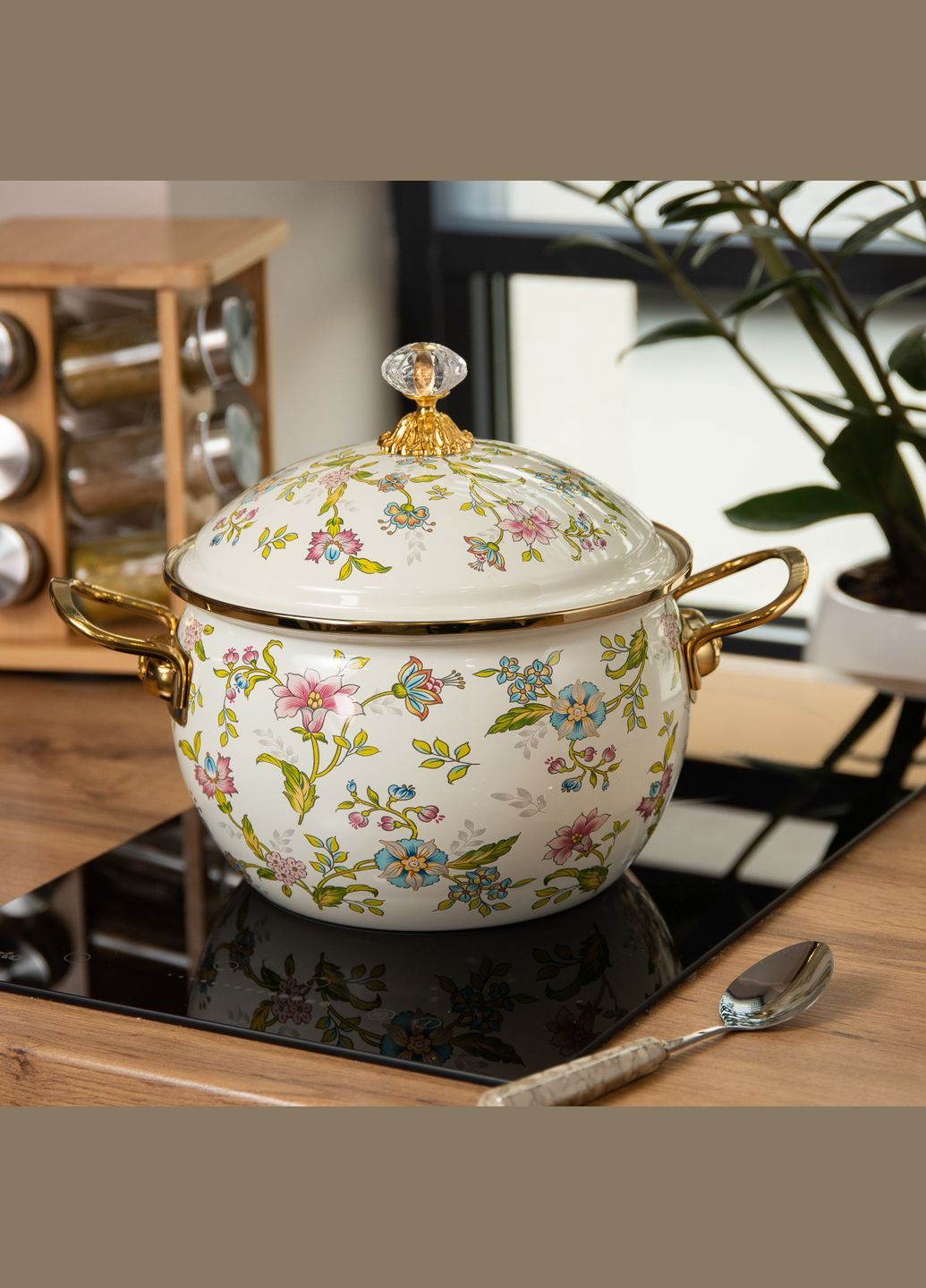 Каструля емальована 5 л у вінтажному стилі Yiwu (324069917)