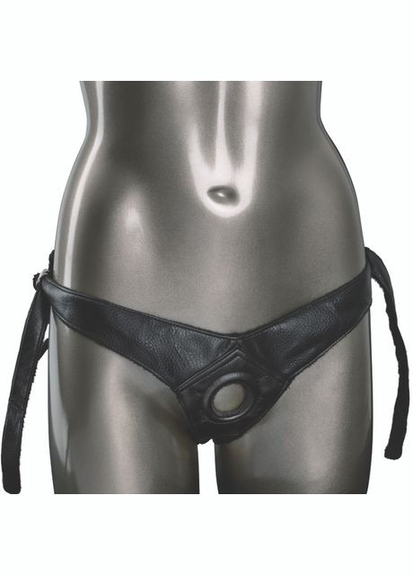 Трусики для страпона Universal Love Rider Platinum Harness, кожзам, черные California Exotic (331169209)
