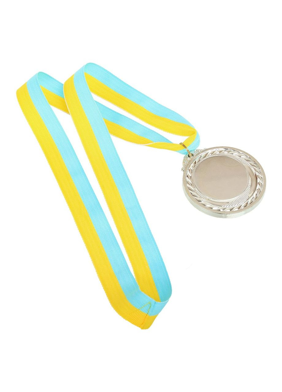 Заготовка медалі спортивної пластикової зі стрічкою ø6,5см C-1482 (30g, 2-срібло) SP-Sport (370139951)