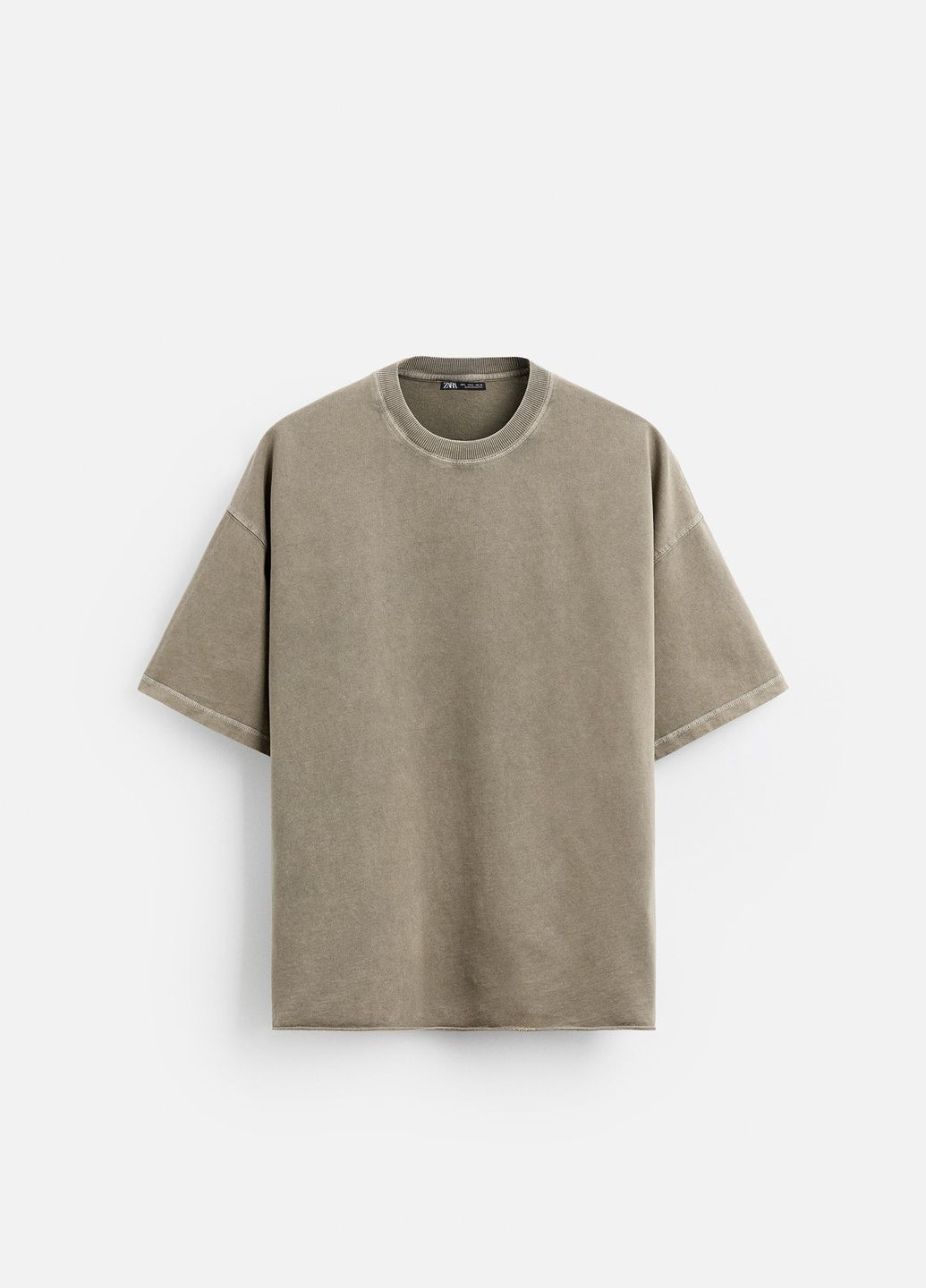 Хаки (оливковая) футболка Zara