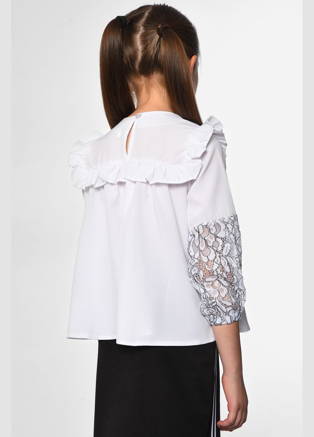 Белая классическая рубашка однотонная Let's Shop