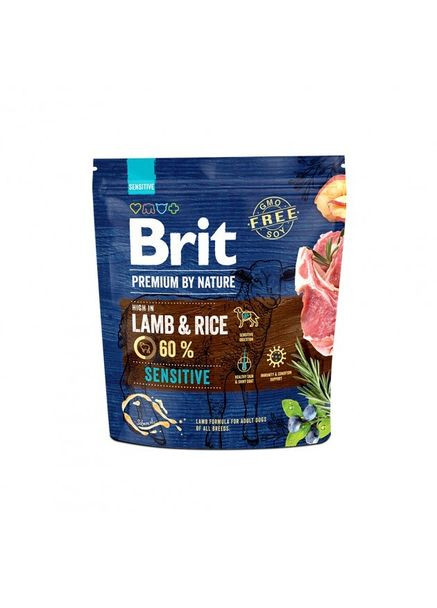 Сухой корм Premium Sensitive Lamb & Rice 1 kg (для собак с чувствительным пищеварением) Brit (293408171)