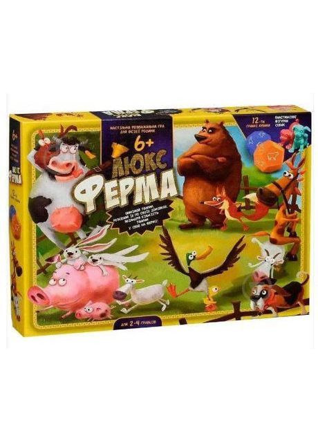 Настольная игра Ферма люкс (укр) G-FL-UA-01-01 развивающая стратегия логическая для всей семьи детей Danko Toys (328939285)