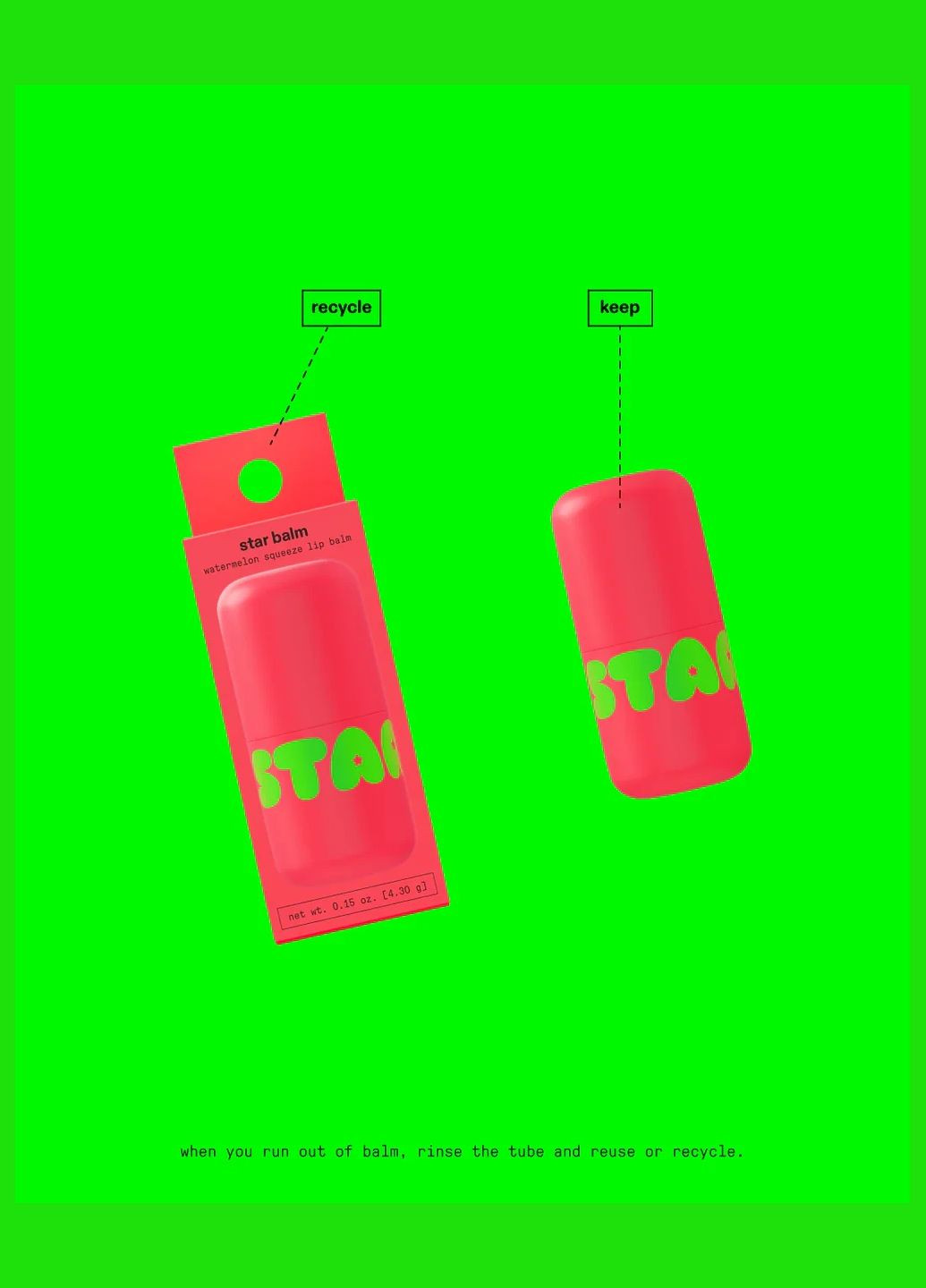 Бальзам для губ "Watermelon squeeze" Star balm STARFACE (304266684)