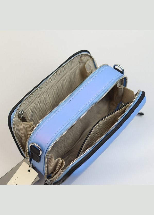 Блакитна жіноча маленька сумка крос боді через плече на два відділення Alex&Mia (338182415)