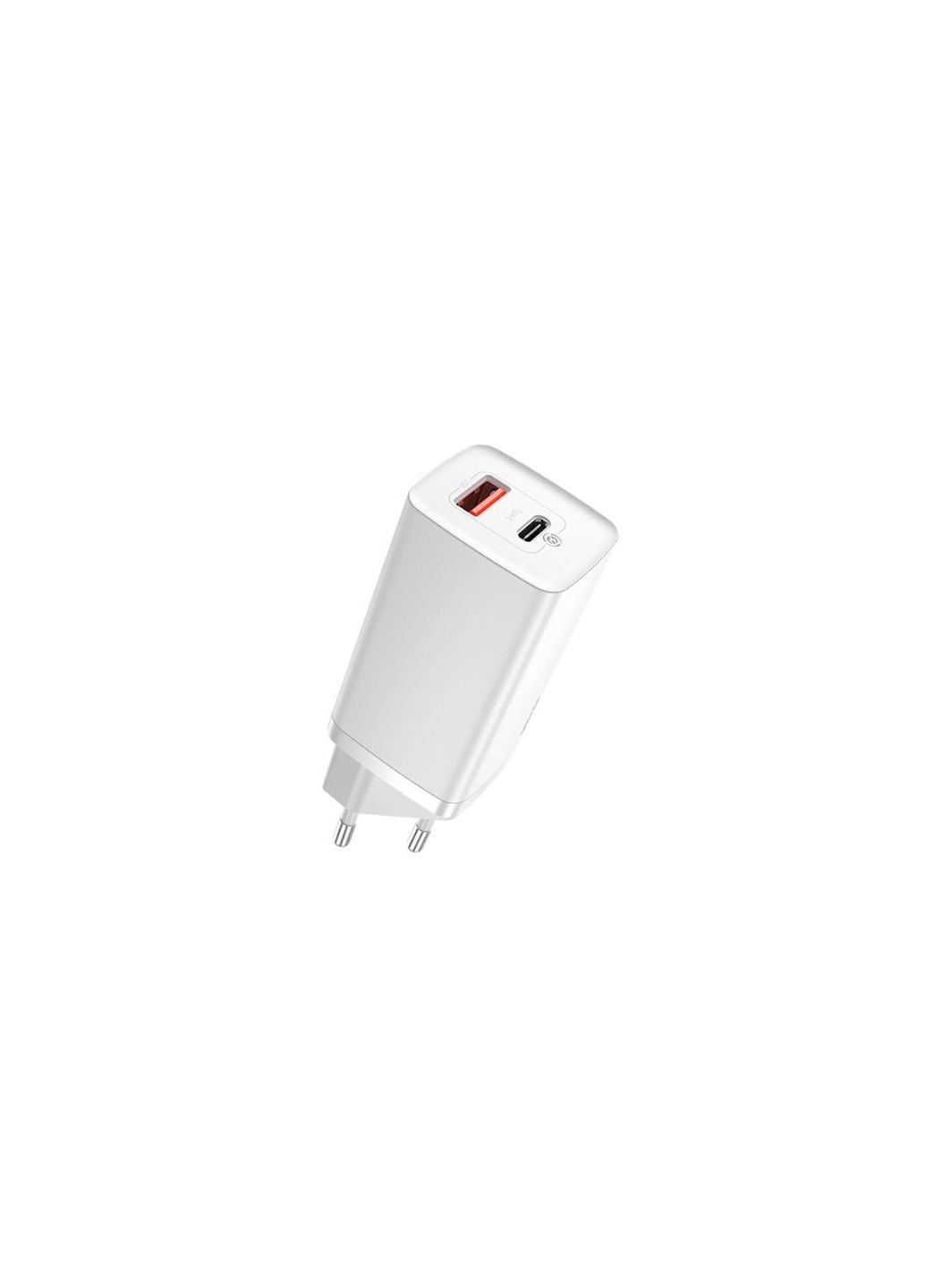 Блок зарядний адаптер GaN Lite 65 W 2 порти USB + TypeC (CCGAN2L-B02) білий Baseus (279554091)