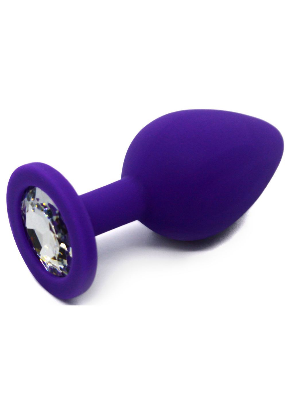 Анальная пробка 2,5 х 7 см Silicon Crystal силиконовая с камнем Mini Focus (303882066)