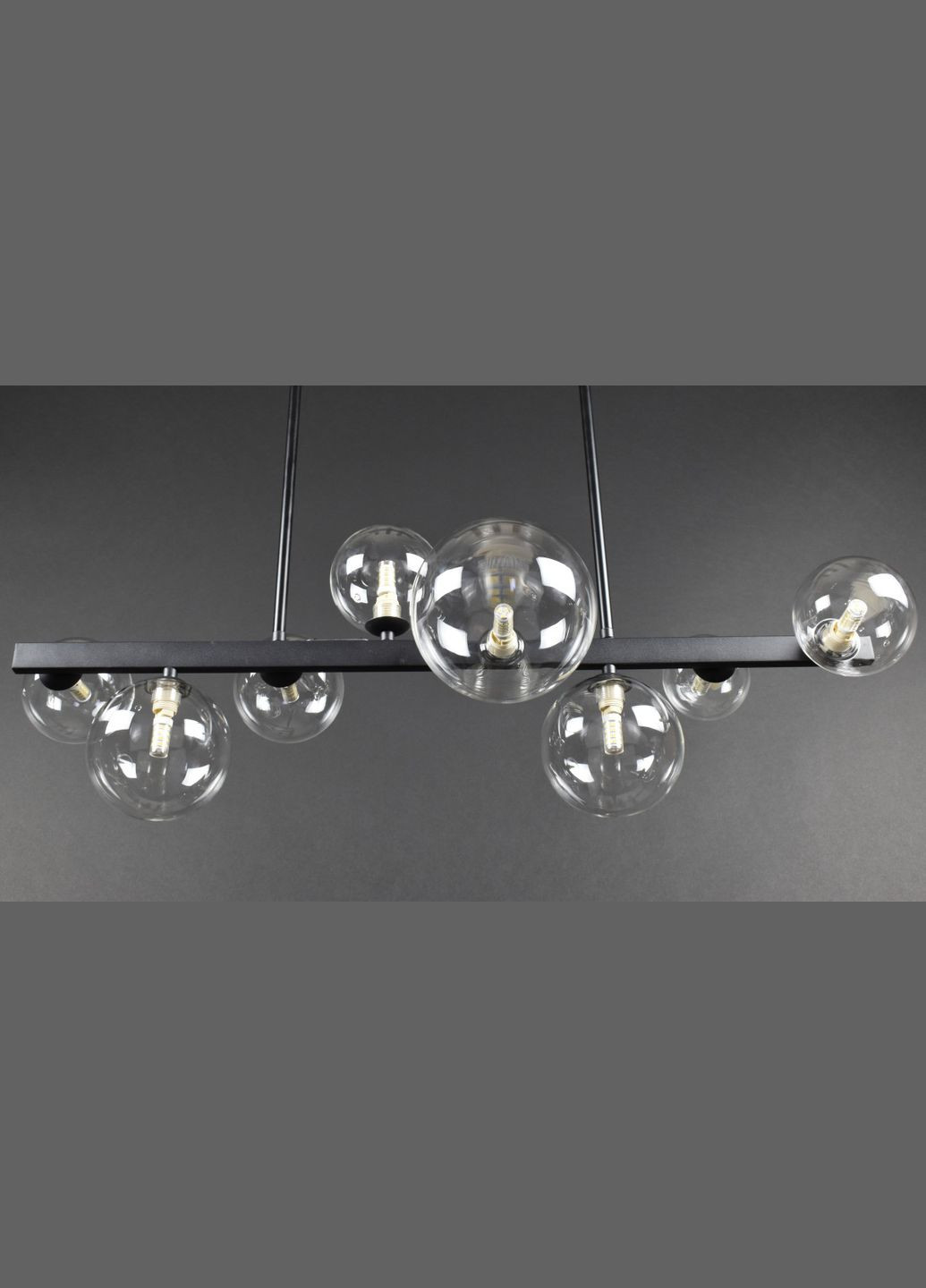 Люстра потолочная на 8 лампочек 27861 Черный 35-65х28х77 см. Sunnysky (364492770)