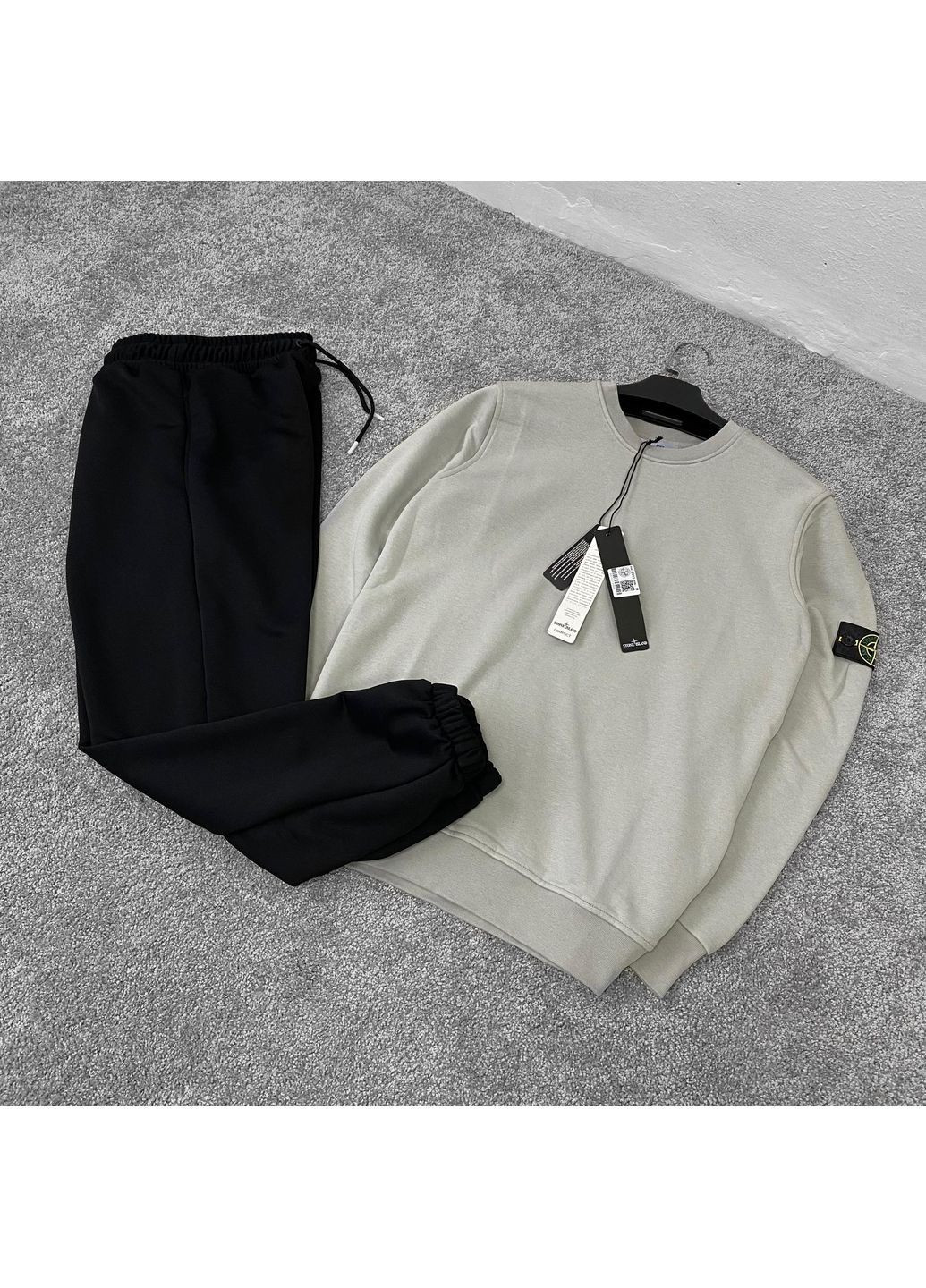 Стильный мужской спортивный костюм демисезонный Stone Island серый No Brand (370022258)