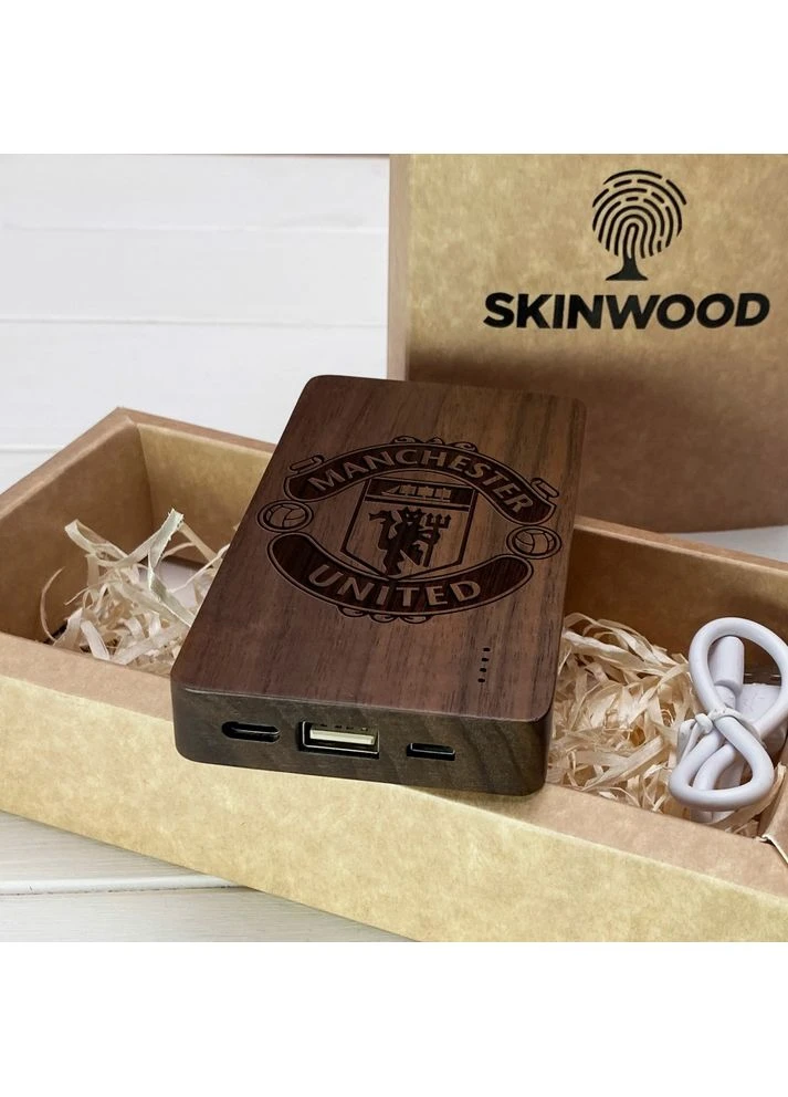 Повербанк з дерева та гравіюванням Manchester SkinWood (392094228)