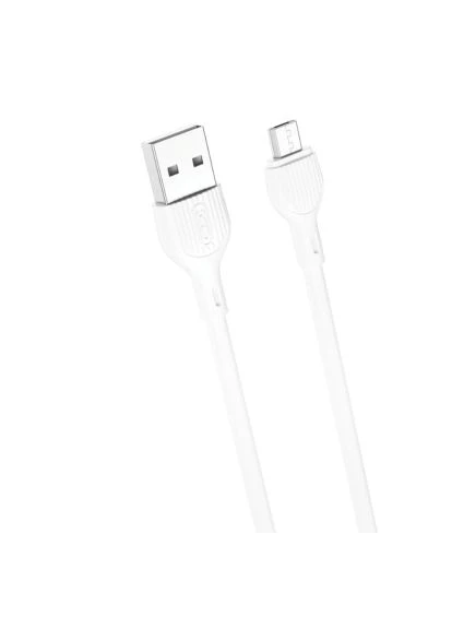 Дата кабель (NB200-M-WH) XO USB 2.0 AM to Micro 5P 1.0m 2.1A white (388713734)