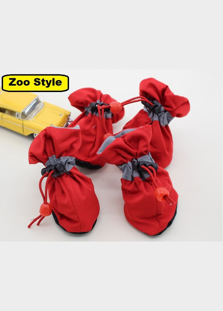 Черевики налапники для котів Pet Style "Мішечки" Червоні 3 No Brand - (323233076)