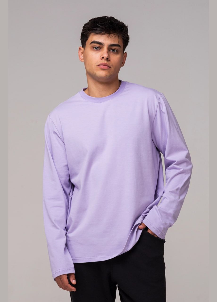 Лиловый демисезонный лонгслив No Brand