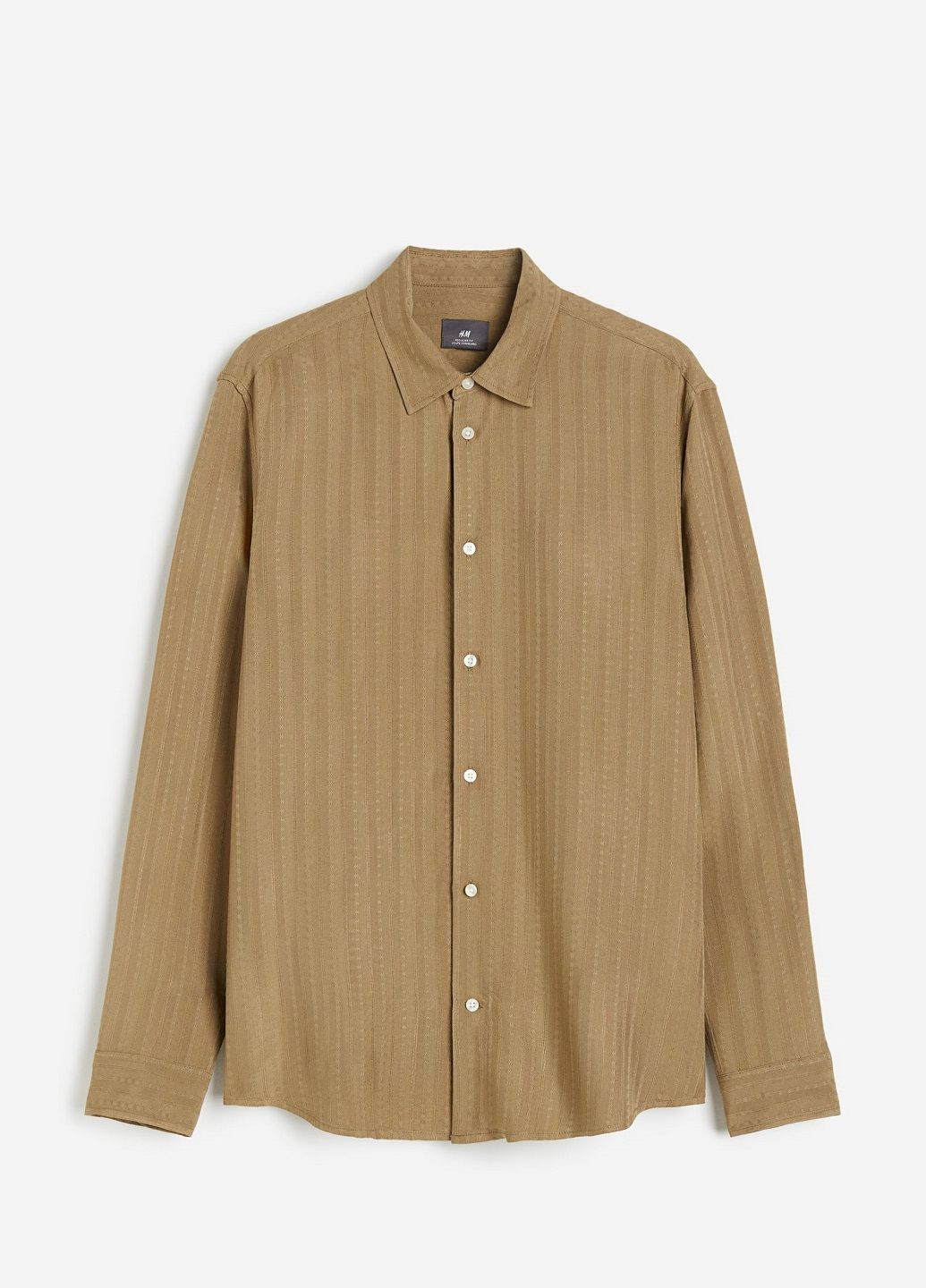 Оливковковая (хаки) кэжуал рубашка H&M