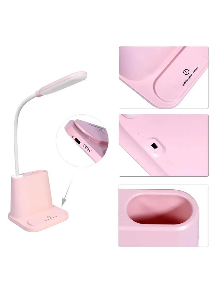 Светильник светодиодный usb с держателем для телефона Multifunctional desk lamp 1200mah Розовый (1777401089) No Brand (336146600)