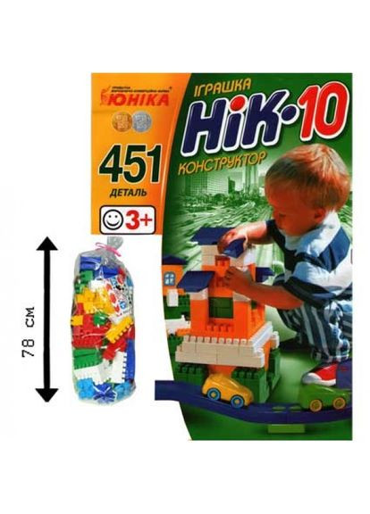 Конструктор "НІК-10" 70972, 451 деталь Юника (306433496)