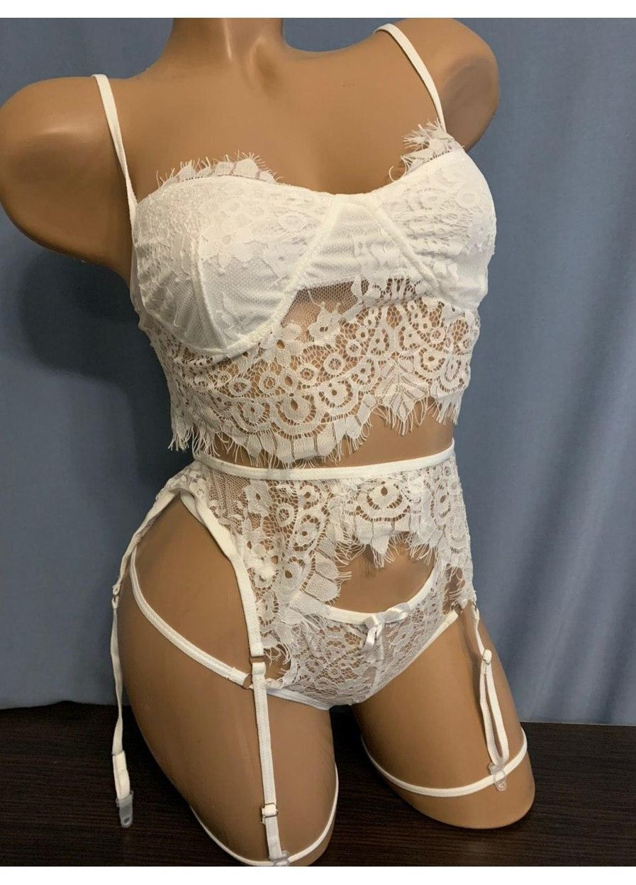 Белый демисезонный комплект белья «белая элегия» No Brand