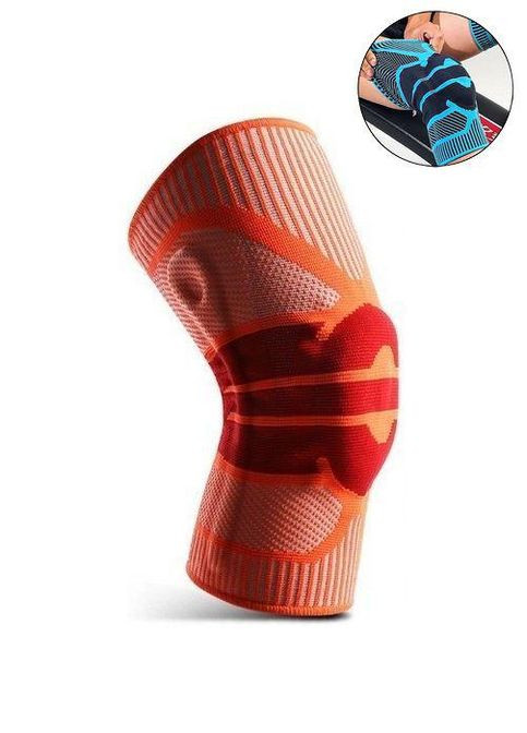 Бандаж на коленный сустав . XL/42-44см. Полужесткий. Ребра жесткости. Кольцо-Фиксатор. Бело-Синий. Bd AB058 (307288143)