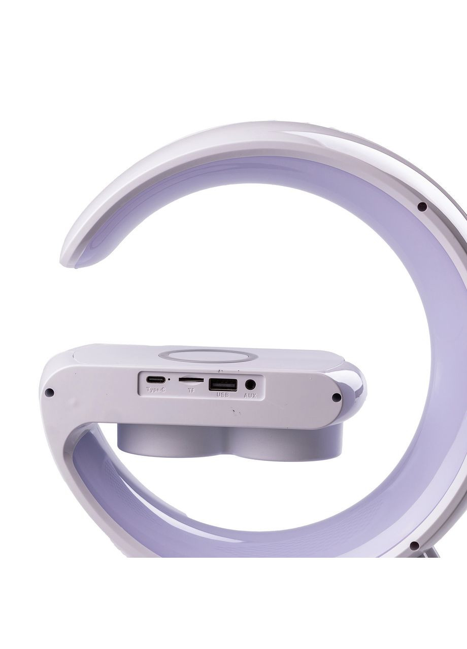 Портативная колонка с зарядкой для телефона и RGB подсветкой 15 Вт, белая Pulse (370974824)