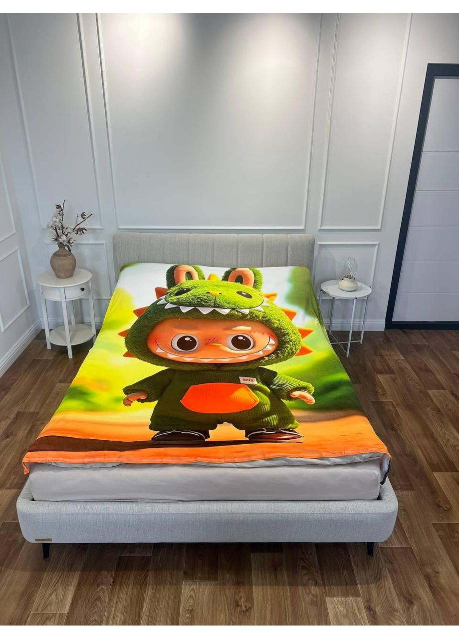 Плед плюшевый велюр Лабубу 13 качественное покрывало с 3D рисунком 160х200 Україна ТД (369657393)