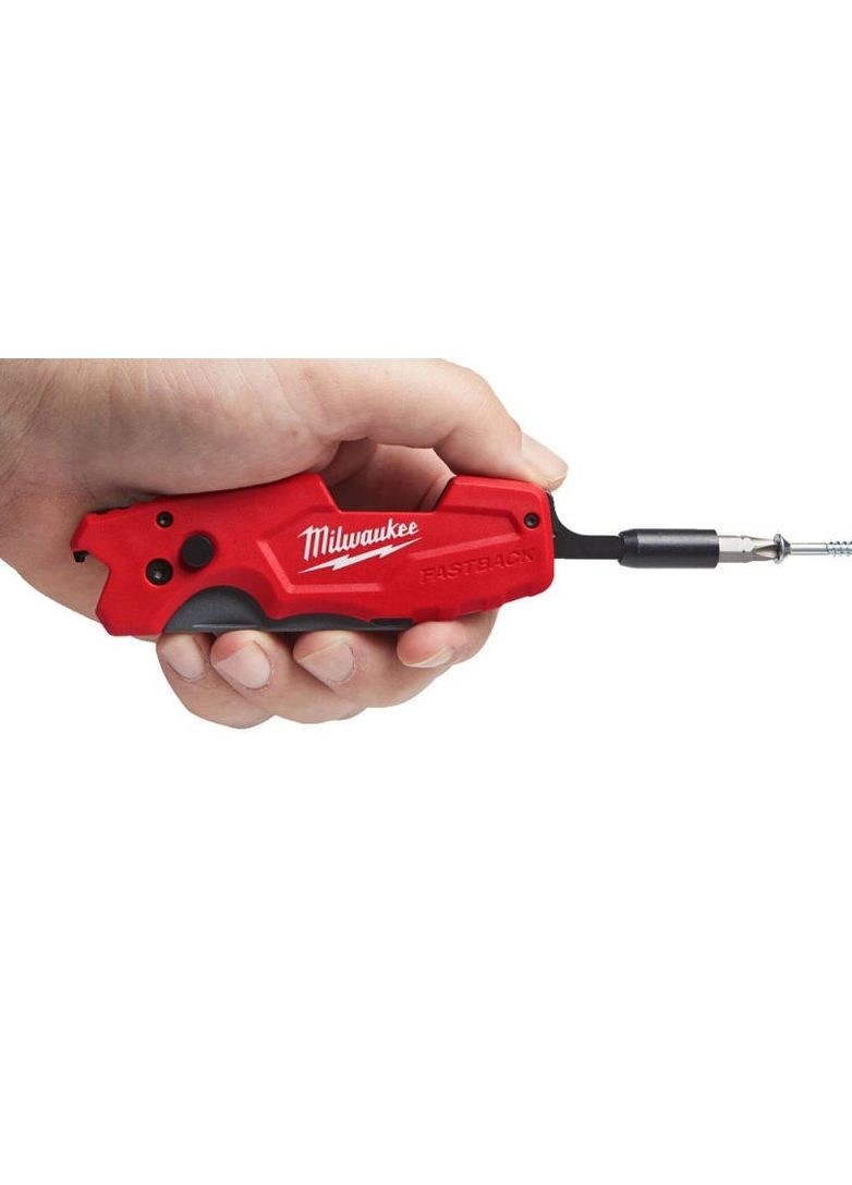 Ніж будівельний трапецевидний складаний Fastback, 18мм, тримач для біт 1/4", корпус Milwaukee (361076498)