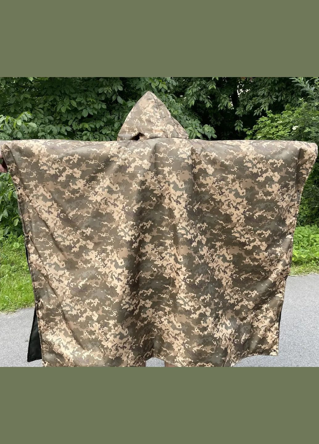 Анти-тепловізор Подвійний захист Дощовик плащ намет Пончо Піксель No Brand (301082994)